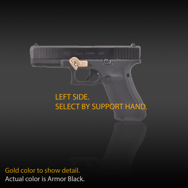 Glock with Grip Control, folding thumb rest, grip for pistols