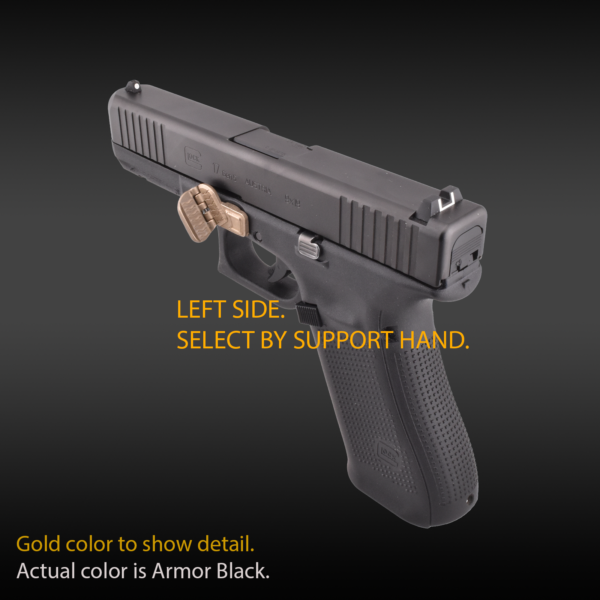 Glock with Grip Control, folding thumb rest, grip for pistols