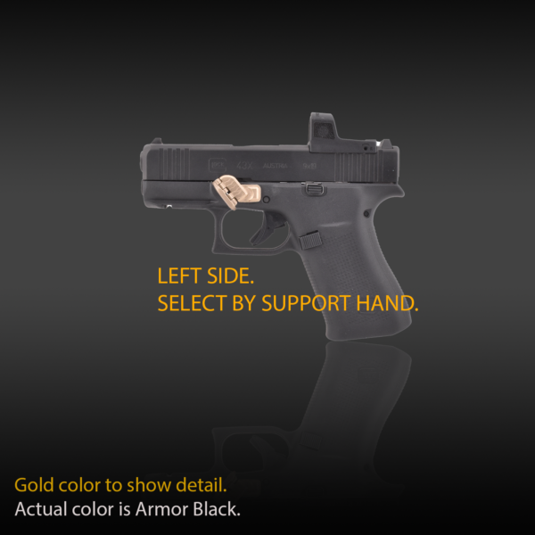 Glock with Grip Control, folding thumb rest, grip for pistols