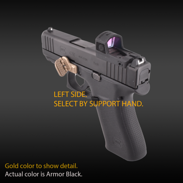 Glock with Grip Control, folding thumb rest, grip for pistols