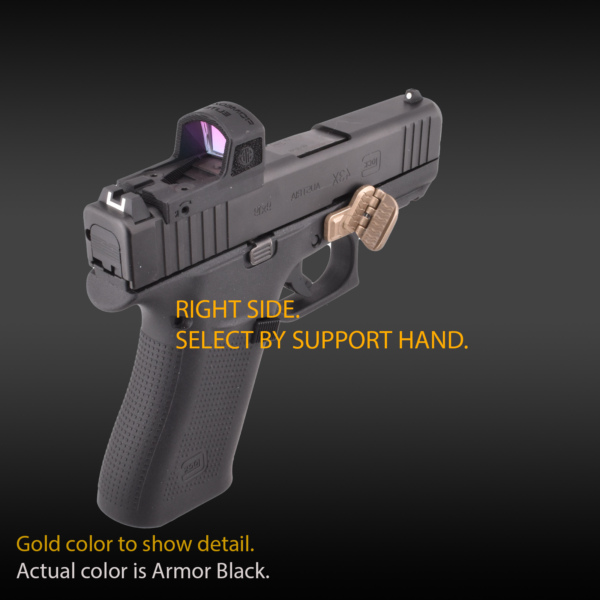 Glock with Grip Control, folding thumb rest, grip for pistols