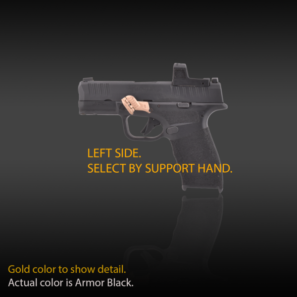 Hellcat with Grip Control, folding thumb rest, grip for pistols