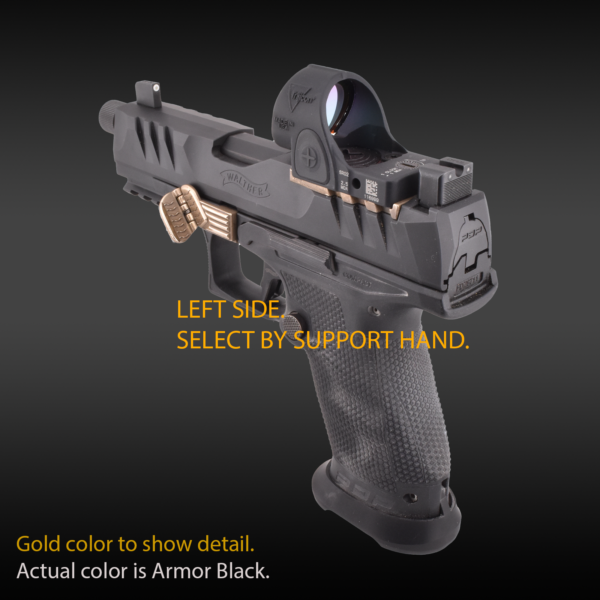 PDP with Grip Control, folding thumb rest, grip for pistols